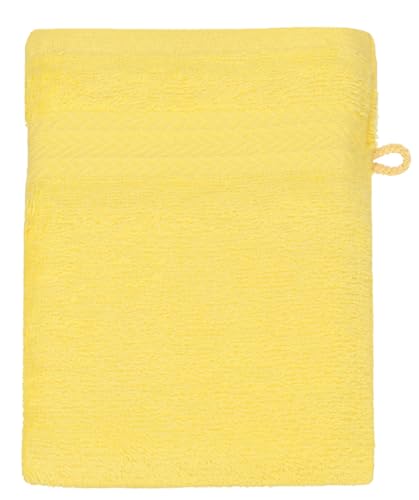 Betz Waschhandschuh Premium 100% Baumwolle Waschlappen 16x21 cm Farbe gelb von Betz