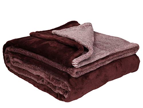 Betz Luxus Kuscheldecke Flauschig Sofa Fleecedecke - Wohndecke XXL Warm Sofadecke Decke Couch Größe 140x190 cm Farbe rot von Betz