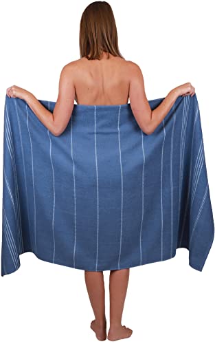 Betz XXL Badetuch - großes Strandtuch - Saunahandtuch aus 100% Baumwolle - Liegetuch - 90x180 cm - Lines - Farbe blau Betz XXL Badetuch - großes Strandtuch - Saunahandtuch aus 100% Baumwolle - Liegetuch - 90x180 cm - Lines - Farbe blau von Betz