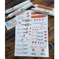 Kerzentattoo, Wasserschiebefolie Aperol von BetzKreativShop
