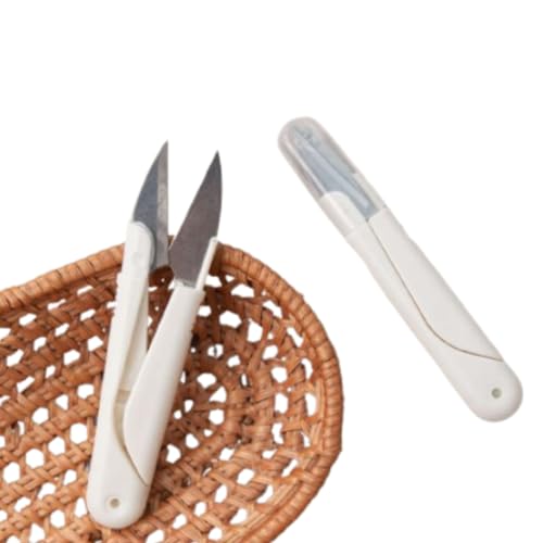 2 Stück Fadenschere, Garnschere, tragbare Schere, Fadenschere, Fadenschneider mit Bezug, Stoffschere zum Schneiden von Kleidung von Beufee