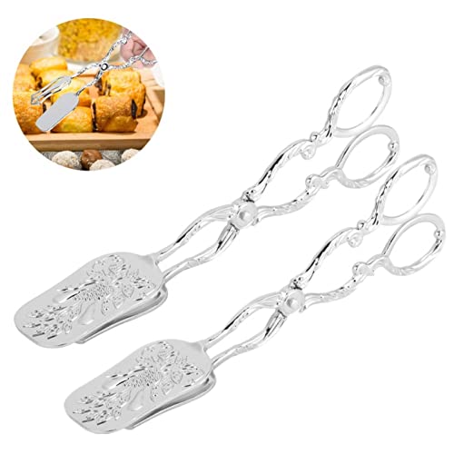 Küchenzange Aus Edelstahl, 2 Stück Gourmetzange Zange Zum Servieren Von Speisen Brotbackklammer Lebensmittelzange Salatzange Buffetzange Edelstahl Kochzange Servierzange Kitchen Tool von Beufee