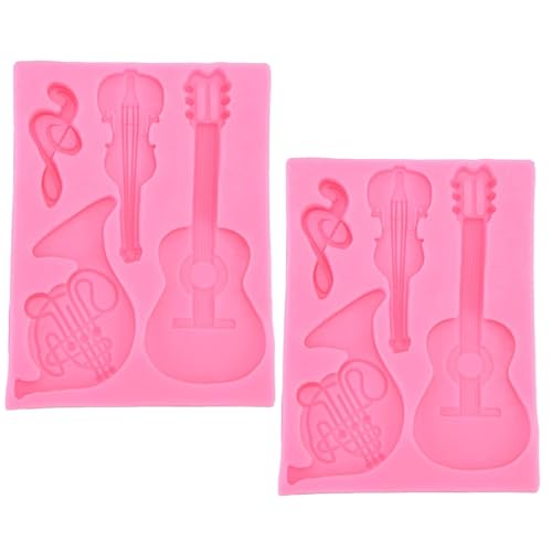 2Pcs Silikon Form, Musik Note Fondant Form, Nette Gitarre Violine Sax Form Schokolade Form Kuchen Form Dekoration Form Gitarre Schokolade Backformen Bäckerei Zubehör 2Pcs Silikon Form, Musik Note Fondant Form, Nette Gitarre Violine Sax Form Schokolade Form Kuchen Form Dekoration Form Gitarre Schokolade Backformen Bäckerei Zubehör von Beufee