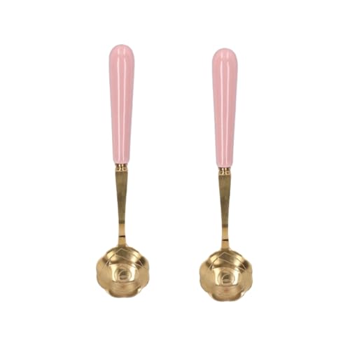 2pcs Blumenkaffee Teelöffel, Edelstahl Dessertlöffel wiederverwendbarer Kaffee -Teelöffel Tisch für Teepartys von Beufee