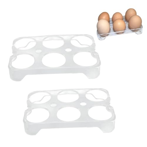2pcs Eierbehälter für den Kühlschrank, 12 Slots Gesamt transparent wiederverwendbare Kunststoff -Kühlschrank -Organizer -Mülleimer 2pcs Eierbehälter für den Kühlschrank, 12 Slots Gesamt transparent wiederverwendbare Kunststoff -Kühlschrank -Organizer -Mülleimer von Beufee