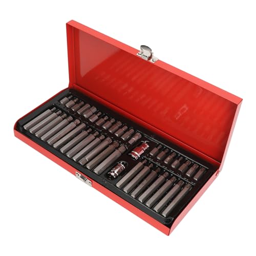40pcs Hex -Bit -Sockel -Set, Hex -Schraubenschlüssel -Sockel -Kit mit hohem Kohlenstoffstahl vielseitigem Werkzeug mit Eisenbox für Automobilmechanik nach Hause von Beufee