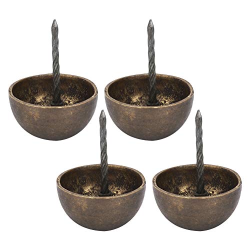 4PCS Polster-Tacks, antike Messing-Polster nägel dekorative runde Kopfheber Push-Stifte Möbel-Hardware für Sofa-Stuhl (Bronze) von Beufee