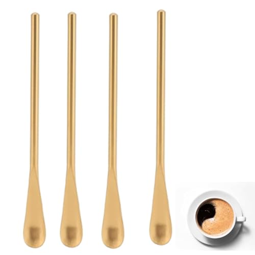 4pcs Edelstahl Kaffee Rühre Löffel, Cocktail -Rührer Dessert Kaffeelöffel Getränke Rührer für Küchenhaus zu Hause 4pcs Edelstahl Kaffee Rühre Löffel, Cocktail -Rührer Dessert Kaffeelöffel Getränke Rührer für Küchenhaus zu Hause von Beufee