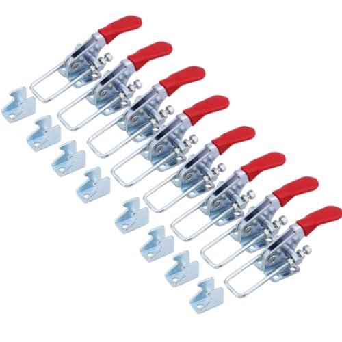 8pcs Toggle Latch -Klemme, einstellbare Toggle -Latch -Klemme mit Lock -Loch -Handwerkzeug 163 kg/360 lbs Metallhaltekapazität von Beufee