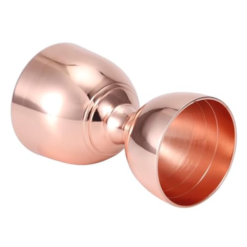 Bell Jigger, Edelstahl Doppel Jiggers Bell Style Cocktail Messen Jigger Cocktail Messen Liquor Jiggers Bar Jiggers Alkohol Messen Tasse Cocktail Mischen Glas 30/60m für Pub(Roségold) von Beufee
