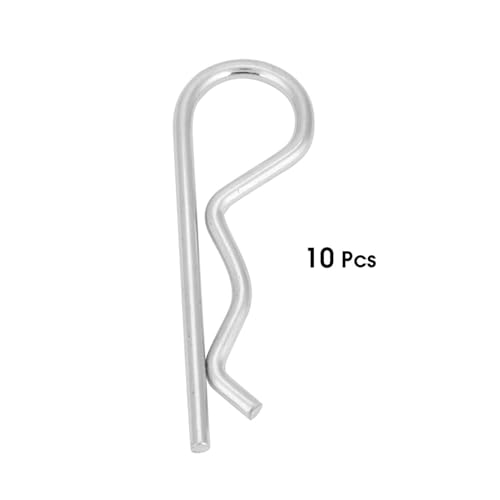 Beufee 10-teiliges Sortiment an Federsplinten, Befestigungs-Sortiment, verzinkter Stahl, Halteklammern für Haarnadeln (3,5*75 mm （10pcs）) von Beufee