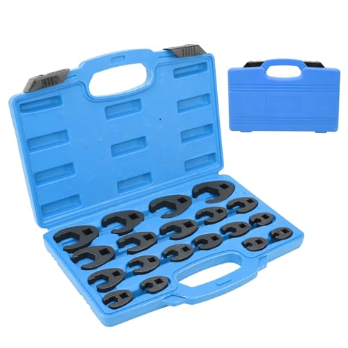 Beufee 19PCS Crows Foot Wrench Set, Metric 8 to 32 Mm Sizes Flare Nut Wrench Set with Toolbox for 3/8” and 1/2” Ratchets and Extensions Beufee 19PCS Crows Foot Wrench Set, Metric 8 to 32 Mm Sizes Flare Nut Wrench Set with Toolbox for 3/8” and 1/2” Ratchets and Extensions von Beufee
