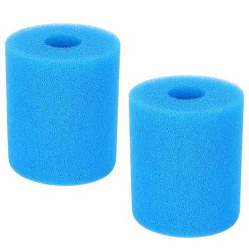 Beufee 2pcs Pool wiederverwendbarer Schwammfilter, Poolfilterschaumpatronen Ersatzschwamm Ersatzzubehör von Beufee