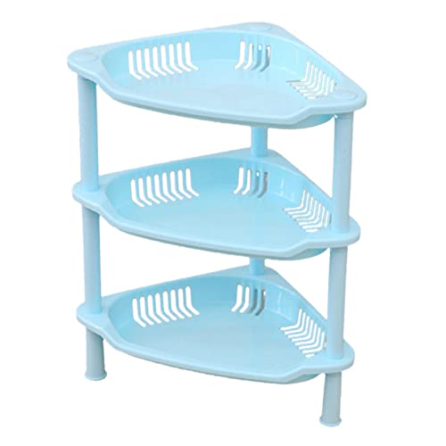 Beufee 3-stufiger Dusch-Caddy-Organizer, Eckregal, Kunststoff-Badezimmer-Eckregal, Aufbewahrungsständer, Heim-Sundries-Organizer für Badezimmer und Küche (Triangular) von Beufee