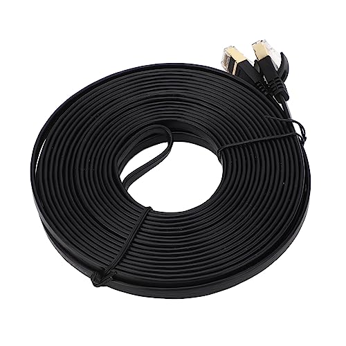 Beufee CAT 7 Ethernet -Kabel, Internet -Netzwerk -Patch Schwarzkabel 10 Meter Computerzubehör für Getriebe von Beufee