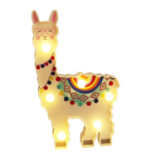 Beufee Lama-Nachtlichter, 6 LED-Lichter, niedliche Tierform, Nachtlampe, LED, bemalte Lama-Nachtlampe, LED-Dekorationslampe für Weihnachtsfeier Beufee Lama-Nachtlichter, 6 LED-Lichter, niedliche Tierform, Nachtlampe, LED, bemalte Lama-Nachtlampe, LED-Dekorationslampe für Weihnachtsfeier von Beufee