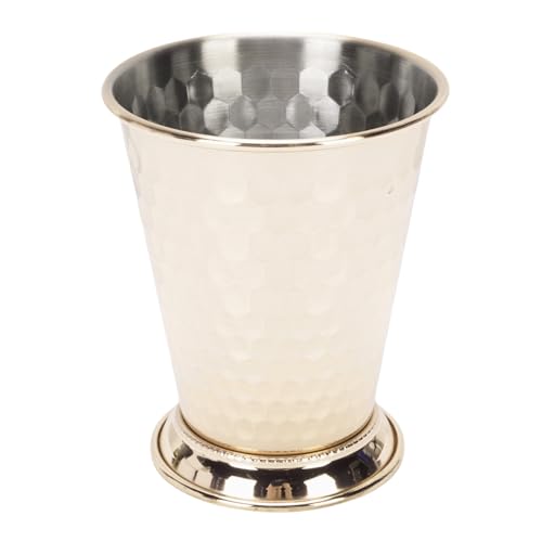 Beufee Mint Julep Tassen, klassische Edelstahl Gläser Metall Cocktail gläser für Biersaft getränke 400ml (Typ 2) von Beufee