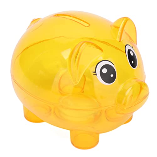 Beufee Niedliches Sparschwein, transparentes Sparschwein, Cartoon-Schwein, Münze, Sparschwein, unzerbrechlich, Sparschwein, Dekoration für Kinder, Mädchen, Jungen(L) von Beufee