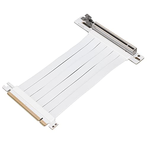 Beufee PCI E-Verlängerungskabel, PCI E 3.0 X16-Verlängerungskabel, Grafikkarten-Verlängerungskabel, 15 cm, 128 Gbit/s, Hochgeschwindigkeits-PCI-E-Riser-Karte (White) von Beufee