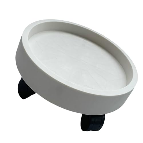 Pflanzenständer mit Rädern, Pflanzgefäßständer für Zimmerpflanzen, rollender Pflanzenständer, Pflanzenrollen, Pflanzenwagen, bewegliche Blumen-Pflanztopf-Palette, Weiß (30) von Beufee