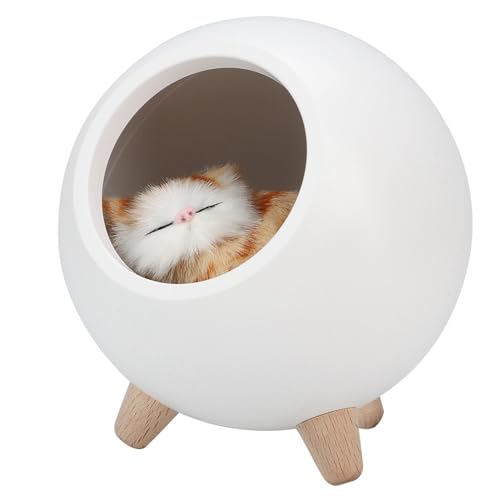 Beufee Süßes Kitty-Nachtlicht, Katzenlampe, LED-Nachtlichter, Raumdekoration, niedliche Lampe, niedliche Schreibtischdekoration für Schlafzimmer (Weiß) von Beufee