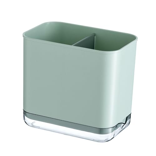 Beufee Utensil Holder, Chopsticks Holder Spoon Chopsticks Fork Drain Rack Basket Storage Compartment Box for Kitchen Household (Green) von Beufee