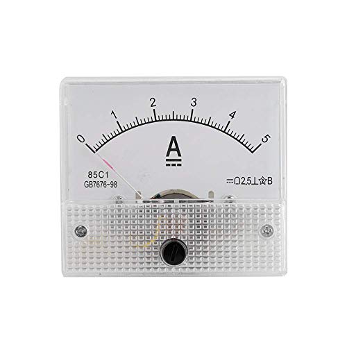 Voltmeter, DC Analog 85c1 Analog Panel Spannungsmesser Strom Voltmeter 2,5 Genauigkeit Spannung Analog Voltmeter Panel Gleichstrom-Analog-Strom-Panel-Messgerät Für Schaltungstests(Gleichstrom 0–5 A) von Beufee