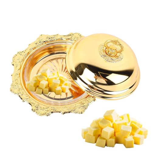 Buttergericht mit Deckel, bedeckte Buttergericht für Arbeitsplattenkäse -Servierteller für Kühlschrank -Arbeitsplatte Hochzeitsfeier von Beufee