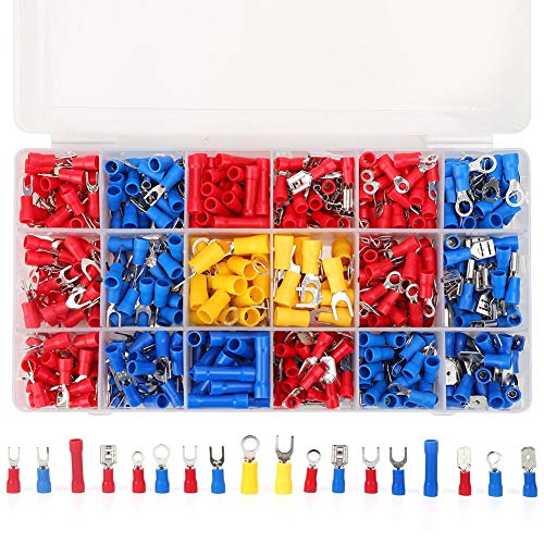Cold Pressed Terminal, 520PCS Electrical Terminals Assortment Kit Insulated Quick Electrical Wire Connectors for Electrical Equipment Cold Pressed Terminal, 520PCS Electrical Terminals Assortment Kit Insulated Quick Electrical Wire Connectors for Electrical Equipment von Beufee