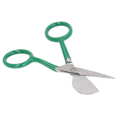 Entenschnabelschere, Edelstahl-Entenschnabel-Napping-Schere Teppichschere Entenschnabel-Messerkante Applikationsschere Applique Schere zum Nähen 4,7 Zoll(Grün) von Beufee