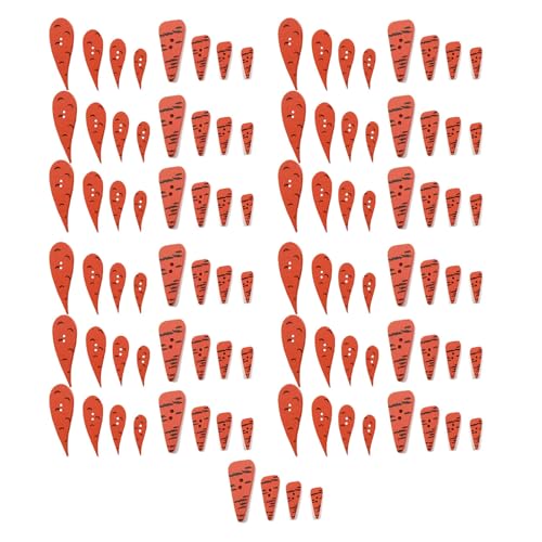 Holz Karottenknöpfe, 100pcs 2 Löcher 0,75 bis 1,26 Zoll Karottennasenknöpfe für DIY Quilthut -Kleidung Kunst von Beufee