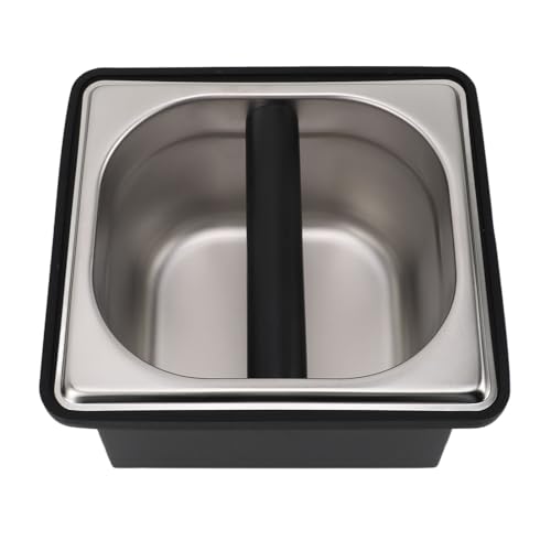 Knock Box Espresso, Stainless Steel Coffee Knock Box Large Capacity Coffee Pucks Container Espresso Machine Tool for Coffee Ground von Beufee