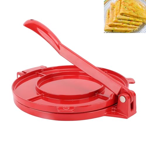 Manuelle Tortilla -Presse 10 Zoll, rote Aluminiumlegierung Mehl Tortilla Press mit gebogenem Griff Flatbread Knödel Hauthersteller Multifunktionaler Teigmaschine Maschine Manuelle Tortilla -Presse 10 Zoll, rote Aluminiumlegierung Mehl Tortilla Press mit gebogenem Griff Flatbread Knödel Hauthersteller Multifunktionaler Teigmaschine Maschine von Beufee