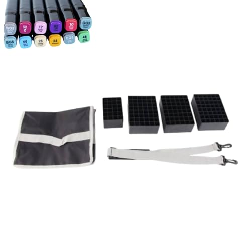 Marker Organizer, 168 Slots Marker Fall Marker Halter Marker Aufbewahrungstasche Mehrzweck tragbarer Reißverschluss Marker -Stifthalter für die Schule von Beufee
