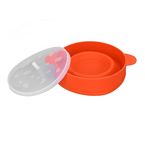 Mikrowelle Popcorn Popper, Silikon -Popcornhersteller mit Deckelgriff zusammenklappbare Schüssel 40 ℃ bis +230 ℃ für Zuhause (orange) von Beufee