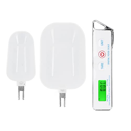 Präzise elektronische digitale Löffelwaage, tragbarer digitaler Küchenmesslöffel aus Edelstahl für den Haushalt, 500 g oder 0,1 g (Weiß) von Beufee
