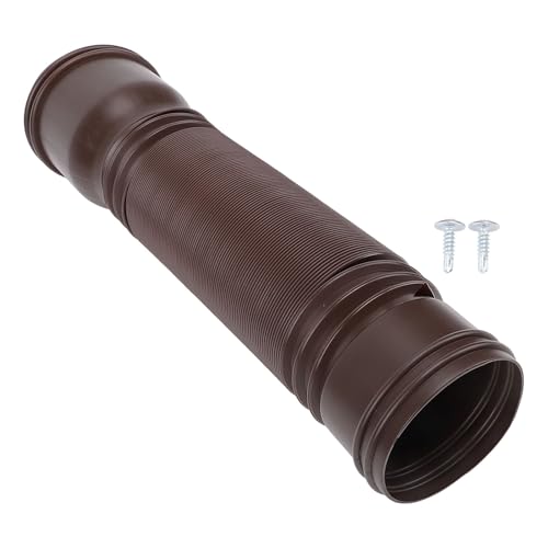 Regenrinne Downspout -Erweiterung, Flexibler ausziehbarer Abflussabzugsabstrecker Downpipe Extender Extendable von 20 bis 59 Zoll (Brown) von Beufee
