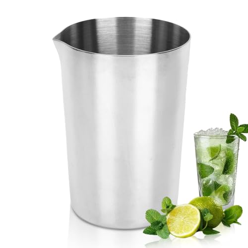 Cocktail Rührglas, Edelstahl Rührglas Bar Mischkrug Cocktailkrug Aus Metall Bechermixer Rührdose Aus Edelstahl Für Cocktails, Bar, Rührkrug Zum Rühren Von Getränken(Silber) von Beufee