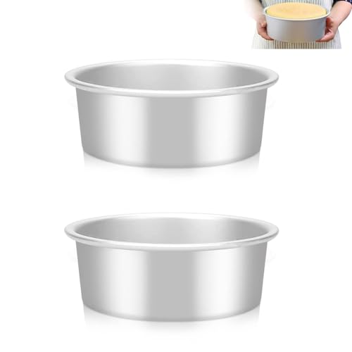 Runde Kuchen Form, Käsekuchen Pfanne eloxierte Aluminiumlegierung Kuchen Form 5.5in abnehmbare untere Kuchen Pfanne Set von 2 Antihaft Käsekuchen Pfanne Lose Bottom Pan Kuchen Backe Pan von Beufee