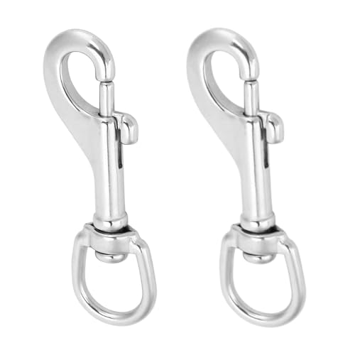 Schnapphaken, 2pcs 316 Edelstahl Marine Grad Drehschubswelle Snap Drehung Augenbolzen für Gurte Beutel Tauchen (65 mm) von Beufee