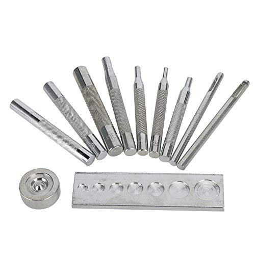 Snap Rivet Setter, DIY Leder Punch Craft Tool Leder Craft Punch Hole Tool Kit Rivet Press Rivet Setter mit Basis für Locher von Beufee