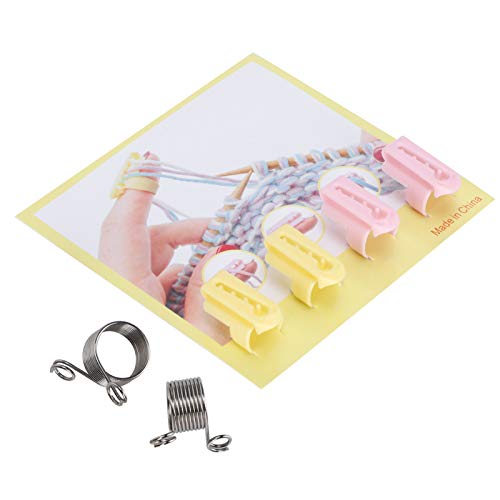 Strickwerkzeug, 6 -pcs -Strick -Häkelschleifenring für Finger wiederverwendbares Kunststoffhäkelringführer Fingerhalter von Beufee