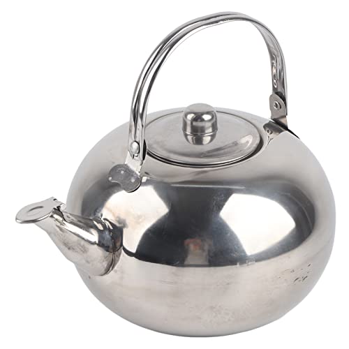 Teekanne aus Edelstahl, 1,4 -l -Wasserkessel -Kocher -Teekessel tragbarer heißer Wassertopf mit entfernbarem Infuser für das Camping in Haushalt von Beufee