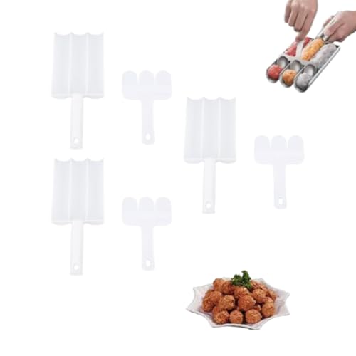 Triple Fleischbällchenhersteller, Fleischballerlöffel mit schneidenden Spaten wiederverwendbare Plastik -Fleischbällchen -Set für heiße Topfrestaurants Triple Fleischbällchenhersteller, Fleischballerlöffel mit schneidenden Spaten wiederverwendbare Plastik -Fleischbällchen -Set für heiße Topfrestaurants von Beufee
