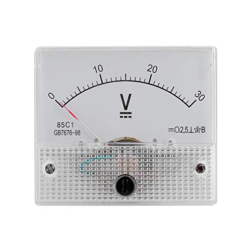 Voltmeter, DC Analog 85c1 Analog Panel Spannungsmesser Strom Voltmeter 2,5 Genauigkeit Spannung Analog Voltmeter Panel Für Schaltungstests(Gleichstrom 0–30 V) von Beufee