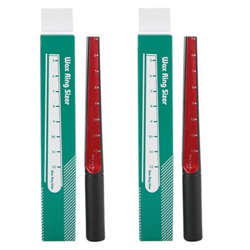 Wachs Ring Sizer, 2pcs Fingerstab Lineal Mund Ring Stick Schmuckstückswerkzeug Werkzeug von Beufee