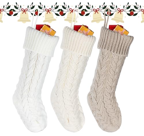 Beutrain Weihnachtsstrumpf,3 Stück Weihnachtsstrumpf Personalisiert Nikolausstrumpf,Großer gestrickter Weihnachtsstrumpf Christmas Stockings Beutrain Weihnachtsstrumpf,3 Stück Weihnachtsstrumpf Personalisiert Nikolausstrumpf,Großer gestrickter Weihnachtsstrumpf Christmas Stockings von Beutrain
