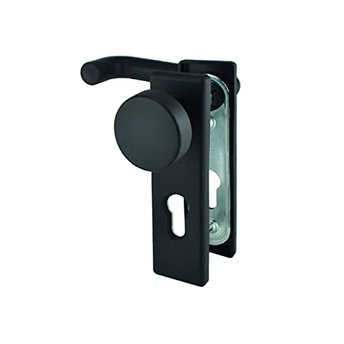 Drückergarnitur für Novoferm FS Kurzschild Knauf Kunststoff schwarz 9mm schwarz Drückergarnitur für Novoferm FS Kurzschild Knauf Kunststoff schwarz 9mm schwarz von Bever & Klophaus