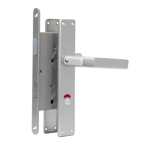 WC-Tür-Schloss Set 18x235 silber abgerundet DIN Rechts mit Griffen und Blenden F1 WC-Tür-Schloss Set 18x235 silber abgerundet DIN Rechts mit Griffen und Blenden F1 von Bever & Klophaus