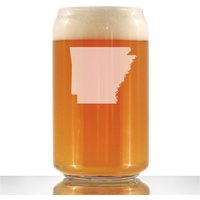 Arkansas State Outline Beer Can Pint Glas, Geätzte Geschenke Für Arkansans - 16 Oz von BevveeCo